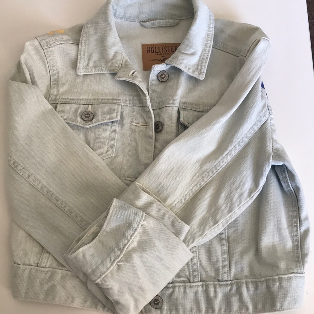 Hollister denim jacket with floral print